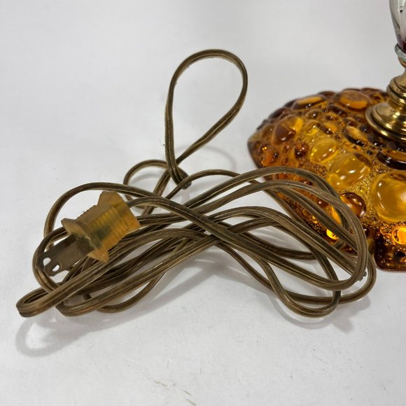 Vtg Joe St Clair Accent Lamp Bubbles Clear White Red Paperweight Signed Joe - Picture 13 of 16